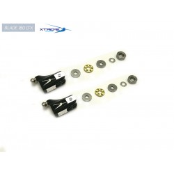 Xtreme Alu. Tail Blade Grip w/ Thrust Bearings -B180CFX (Black) [B180X15-B]